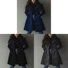 Klassischer Damen-Blazer mit langen Ärmeln, Reverskragen und Taillenzug für das Büro