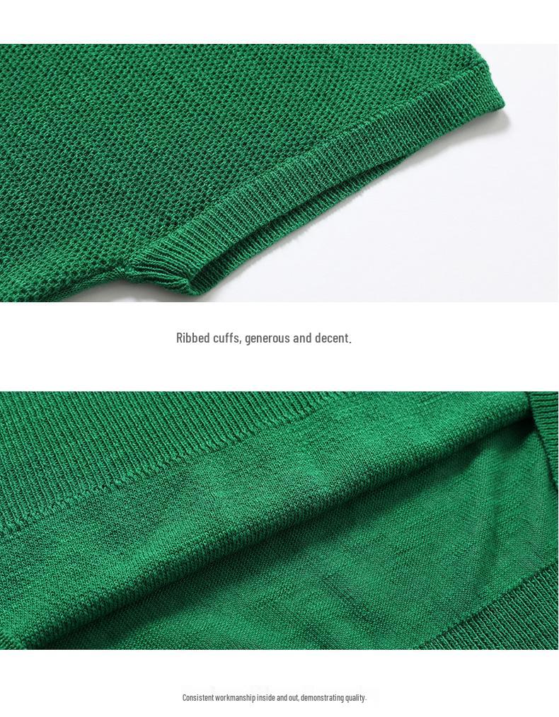 Plus Size V-Neck Fly Sleeve Ice Silk Knitwear - Lightweight Summer Top for Women