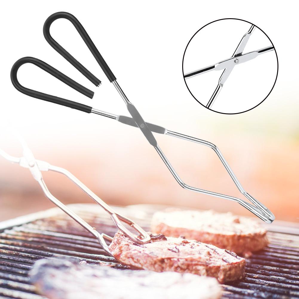 New Metal Buffet Barbecue Cooking Tongs BBQ Steak Meat Food Salad Clip