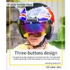 Universal 3-Snap Motorbike Helmet Visor Front Flip Up Wind Shield Len Sunglasses