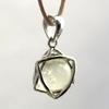 Hexagram, Star of David, Lucky Star, Libyan Desert Glass Meteorite Pendant Top, Sterling Silver 925