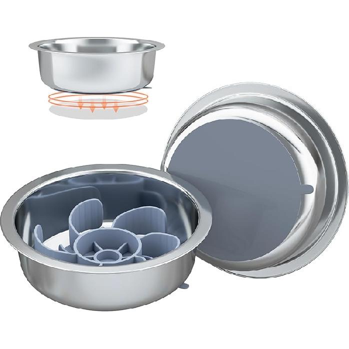 Dog Bowls Elevated Adjustable Stand, Raised Bowl with 3 Heights & Tilted Feeding Stand, Compatible with Various Bowls, for Medium & Large Breeds (1