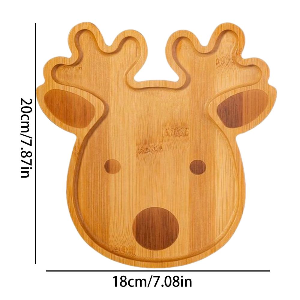 Wooden Christmas Tray Christmas Snack Candy Dessert Plates Snack Fruit Meat Cheese Board Platter Kitchen Charcuterie Board