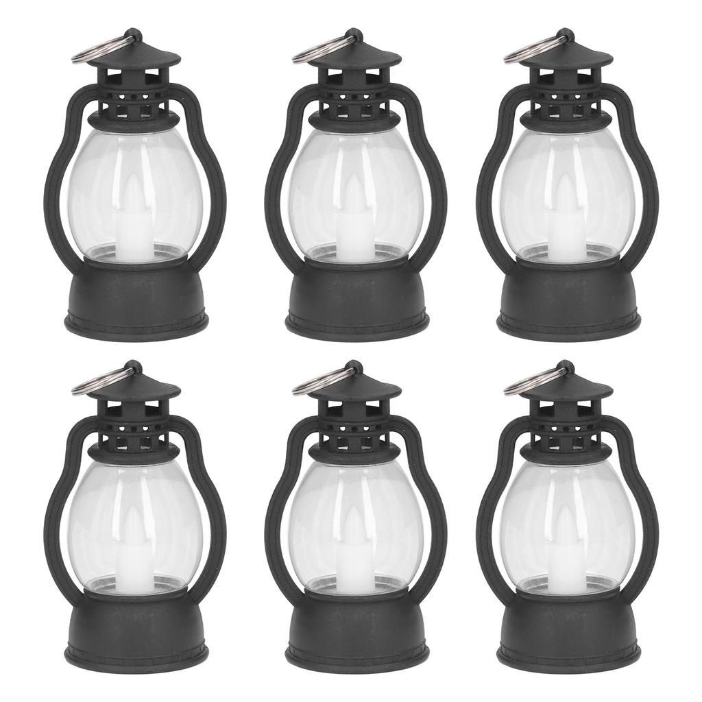 6Pcs Electric Lantern Vintage Lamp Battery Operated Light Home Decoration for Party