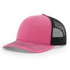 Custom 3D Embroidery Logo Baseball Dad Cap Richardson 112 Trucker Hat with Mesh Cap & Leather Patch Common Fabric Feature
