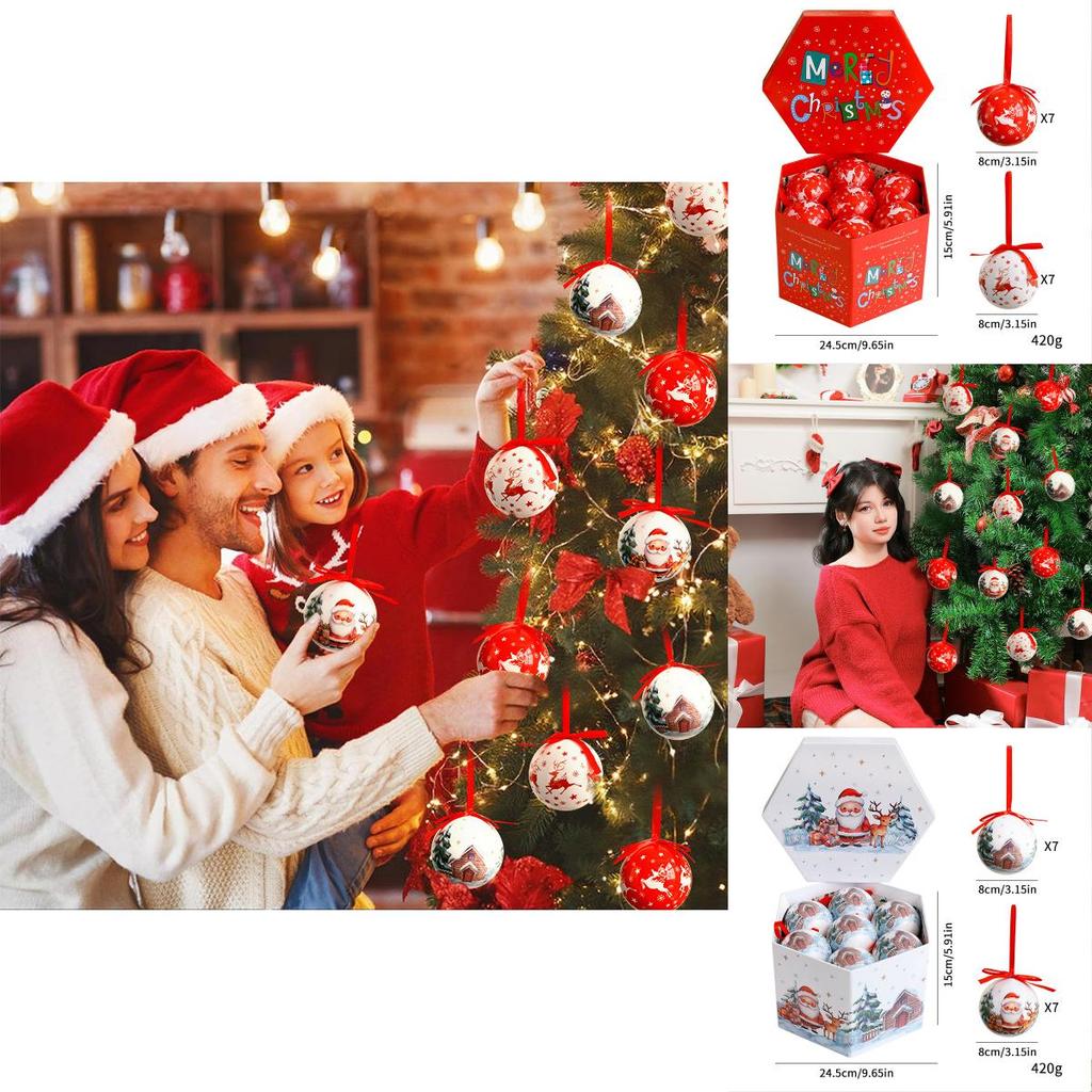 Christmas Tree Decor Foam Sticker Set With Santa And Reindeer Ornaments For Holiday Celebration