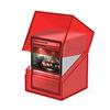 Ultimate Guard Boulder 100+ Clear Deck Case, Ruby, for 100 Double-Sleeved TCG Cards, Secure and Durable Storage for Trading Card Games