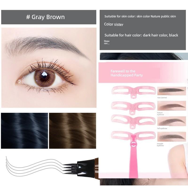 Eyebrow Shaping Tool for Women, Eyebrow Stickers, Beginner-Friendly, Lazy-Friendly, Four-Pronged Eyebrow Pencil, Integrated Shaping Eyebrow Stickers
