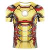 Summer Men 3d Printed T-Shirt with Superhero Iron Man Armor Print Pattern Short Sleeve Outdoor Fashion Fitness T-Shirt