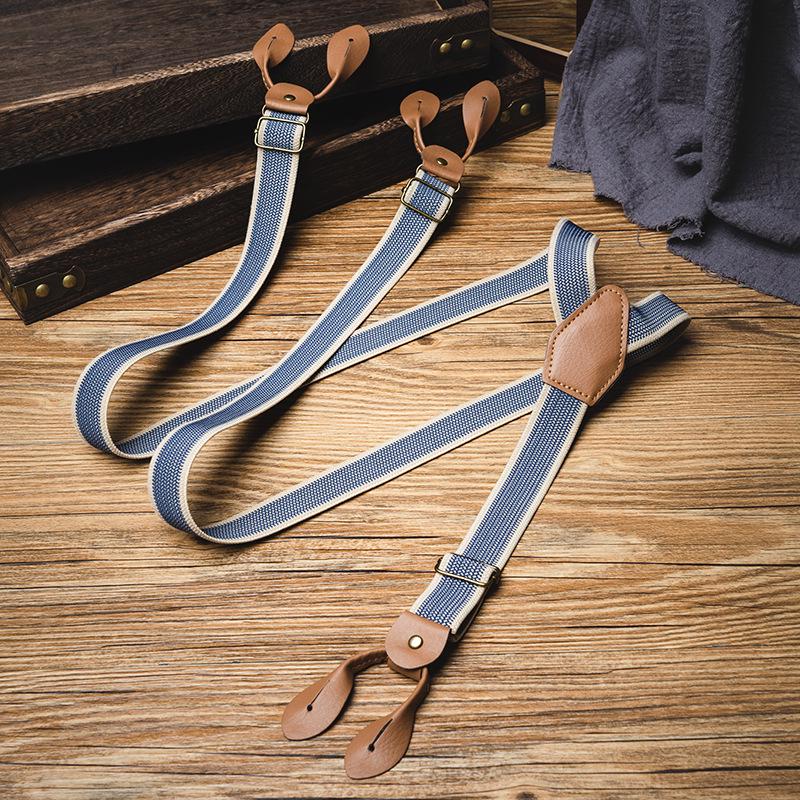 British Retro Non-Slip Elastic Suspenders for Men