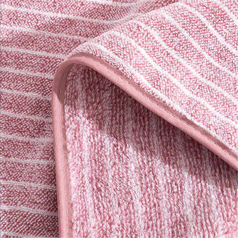 1Pc 34x75cm Coral Velvet Striped Thickened Soft Absorbent Home Bathroom Adult Hand Towel