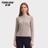 TonLion Women's Slim Fit Half-Zip Long-Sleeve T-Shirt