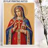 5D Framed Pearl Painting Kit Virgin Mary Religious Icon Pattern Sparkling Bead Art Canvas Ready to Display Romantic Home Decor Gift