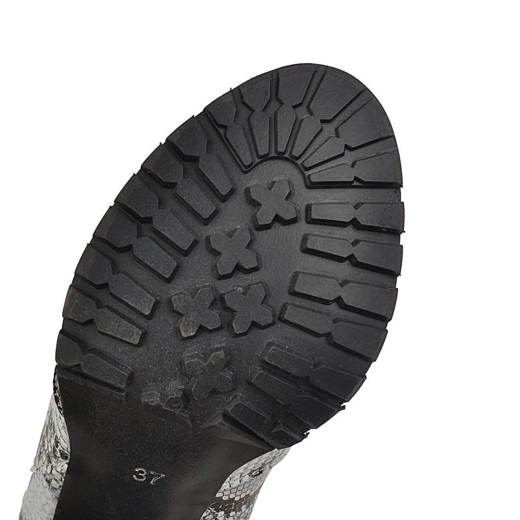 Q/Dámské kozačky na vysokém podpatku Sexy vzor hadí kůže Dámské kozačky na silném podpatku Podzim a zima Nové velké kozačky