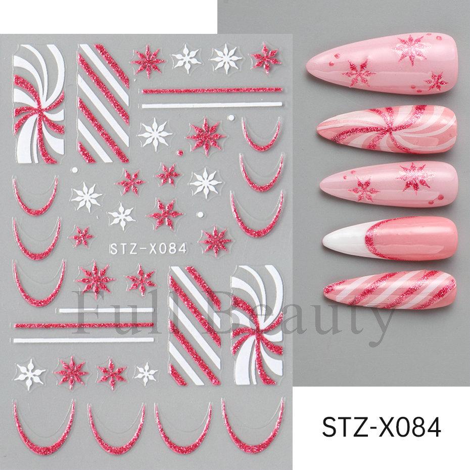 Nail Art Stickers Valentine's Day Romantic Mini Love Hollow Love French Love Adhesive Nail Stickers