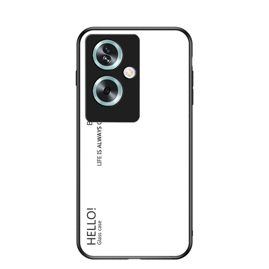 Fashion Gradient Tempered Glass Case For Vivo V30 V40 SE V25 V27 V23 Realme C65 C51 C61 OPPO A40 A98 A78 A79 A74 A80 5G A60 Colorful Back Phone Cover