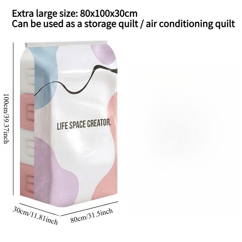 1PC Vacuum Compression Bag Free Air Extraction Storage Clothes Quilt Three-dimensional Thickened Large Capacity Luggage Press Sealed Storage Bag