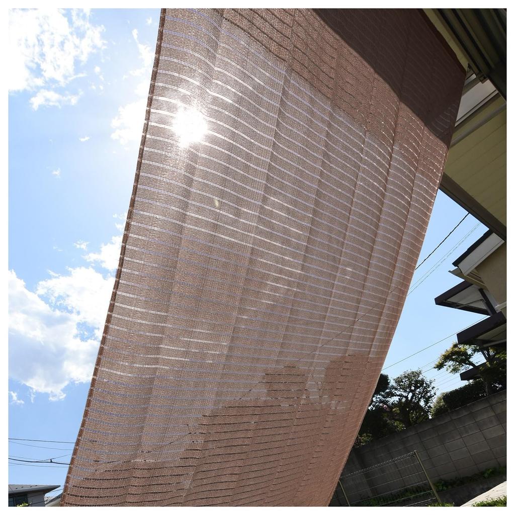 YAMAZEN 200 x 200 8 Approximately UV Includes Two Mounting Cooling Sunshade, cm, Washable, Grommets, 75% Protection, 3-meter Ropes, Energy-Saving,