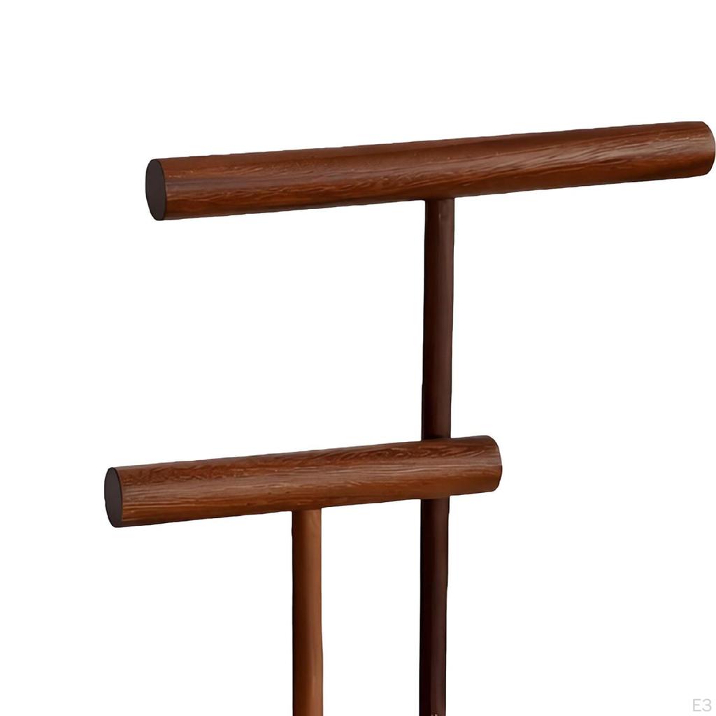 Display Stand for Necklaces And Bracelets, Wooden with Base, Organizer Scarves Cords