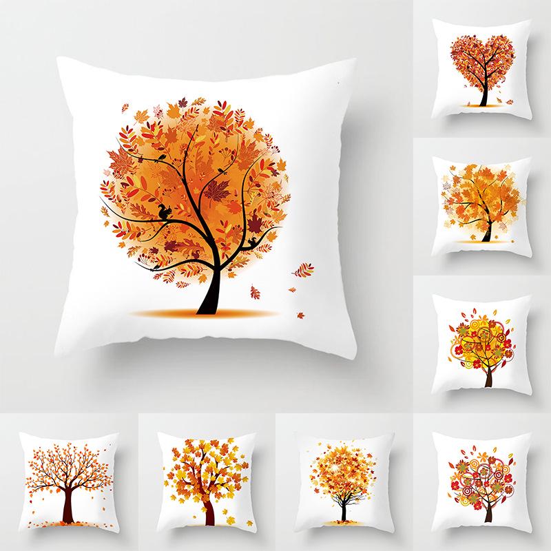 

Autumn Leaves Pillowcase Sofa Car Pillow Cushion Cover 45X45 without pillow core