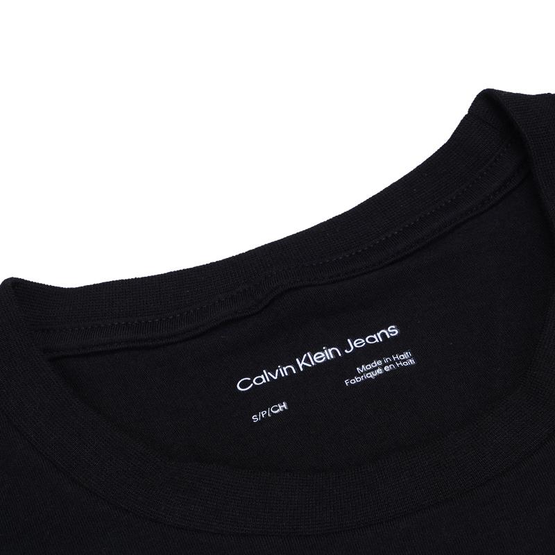 Calvin Klein Letter Print Crew Neck Short Sleeve T-Shirt Men Tops 40DC816-010