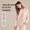Women's Fleece-Lined Cozy Pajama Set - Long Sleeve Sweatshirt & Pants for Autumn/Winter