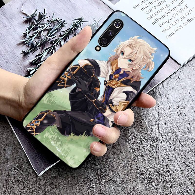 Genshin Impact Albedo Telefonkasten für Xiaomi max3 mi 9 se mi8 F1 9SE 10 lite F1 Zurück Coque