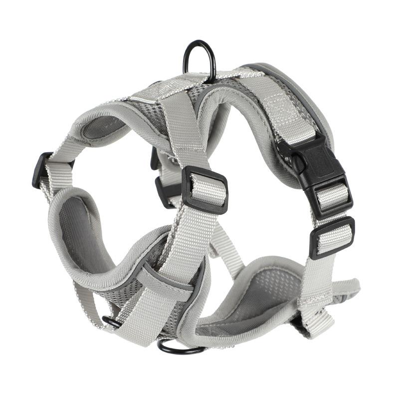 Pet chest strap chest back clothing vest type leash dog rope reflective anti-break-free breathable medium and small dog strap