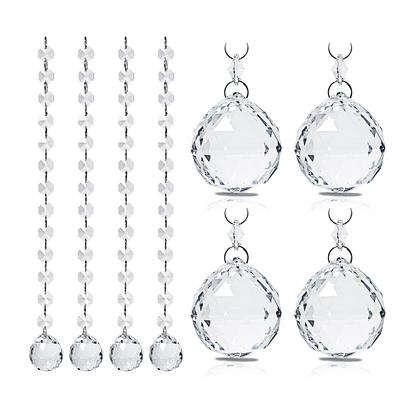 SALUDABLE Suncatcher Crystal Ball Prism Suncatcher Parts (30mm, Set of 4)