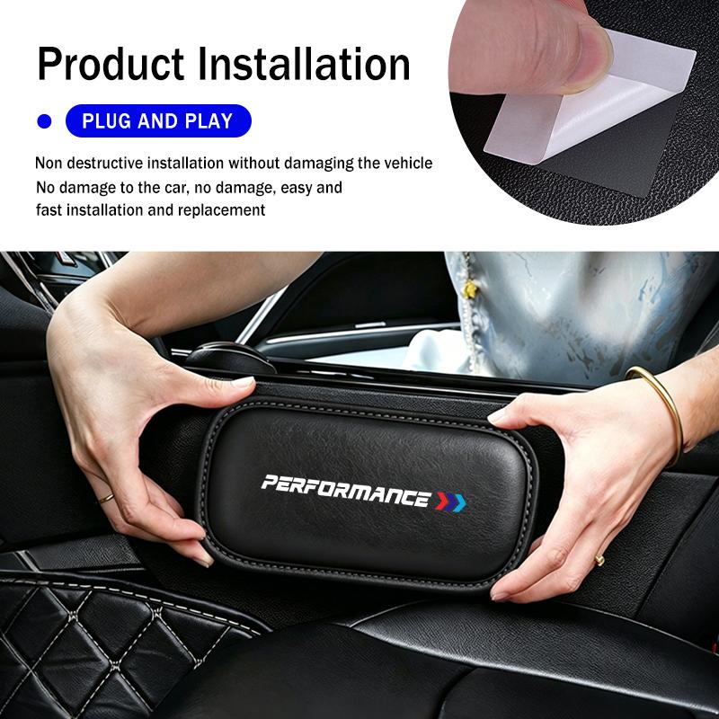 BBKO9 Car Knee Cushion Soft Knee Pad Interior Pillow Elbow Thigh Support For BMW Performance M Alpina E71 E83 F30 M6 F01 F20 X1 X2 X3