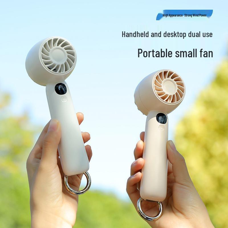 Compact USB Rechargeable Handheld Fan with 5-Speed Settings and Long Battery Life