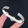 Birthday Gift For Her Natural Golden Rutile Bangle Adjustable 925 Silver