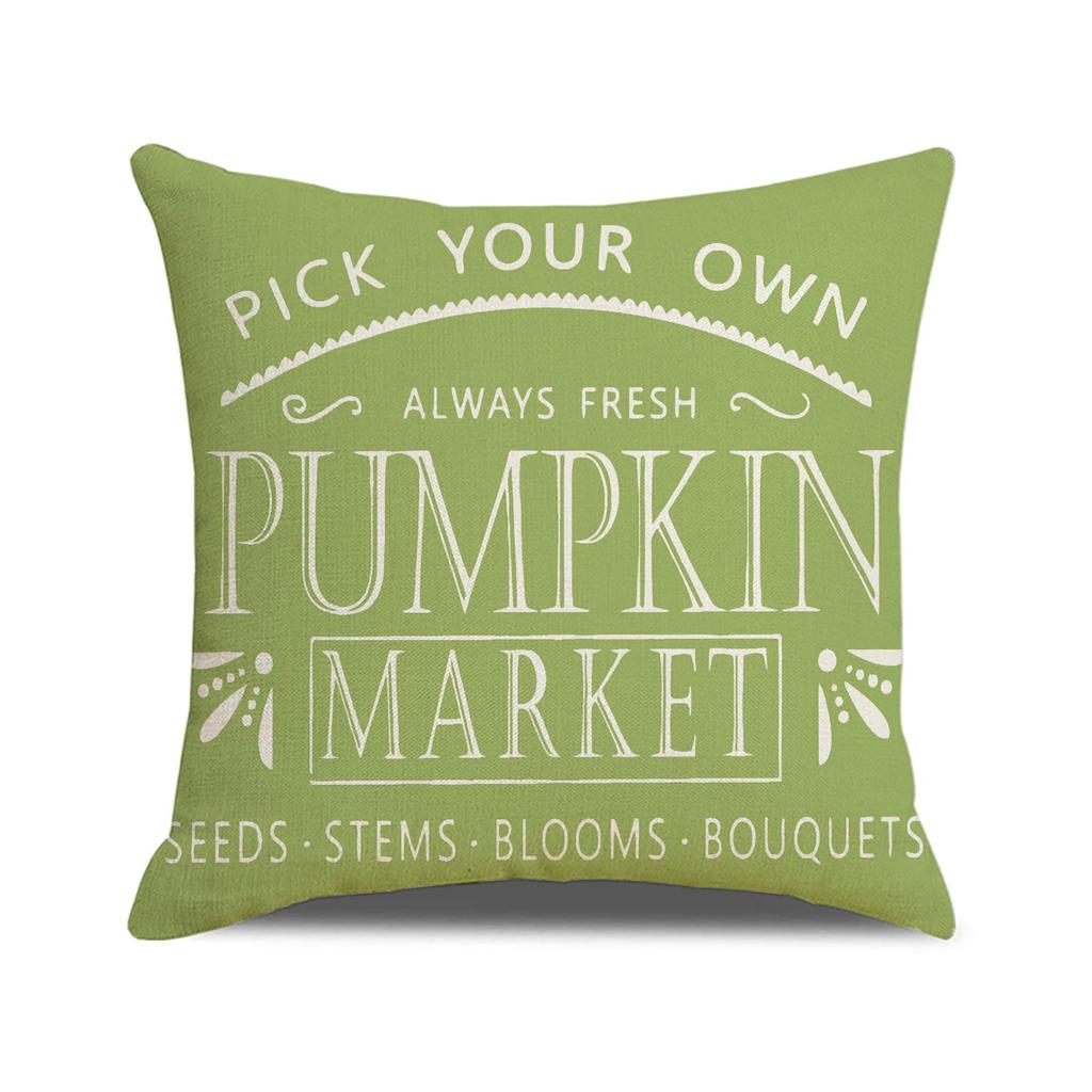 Autumn Harvest Pumpkin Pillow Cover Farmhouse Atmosphere Decoration Thanksgiving Cushion Maple Leaf Print Home Sofa Cushion