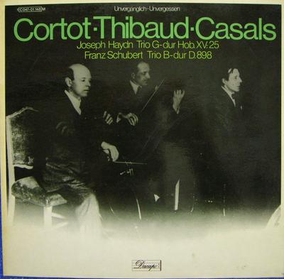 LP Record CORTOT  THIBAUD  CASALS  JOSEPH   Trio GDur Hob. XV 25  Trio BDur C04701148 DECAPO Germany Classical Used