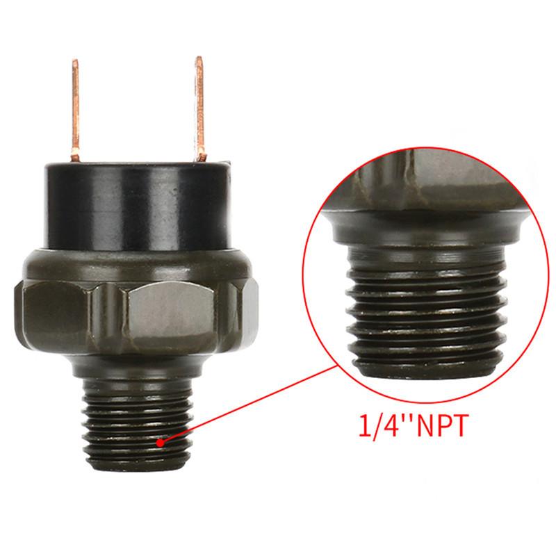 90-120PSI 120-150PSI 150-180PSI New Air Pressure Switch Tank Mount Thread 1/4" NPT 12V/24V For Train Horn Air Horns Repair Part
