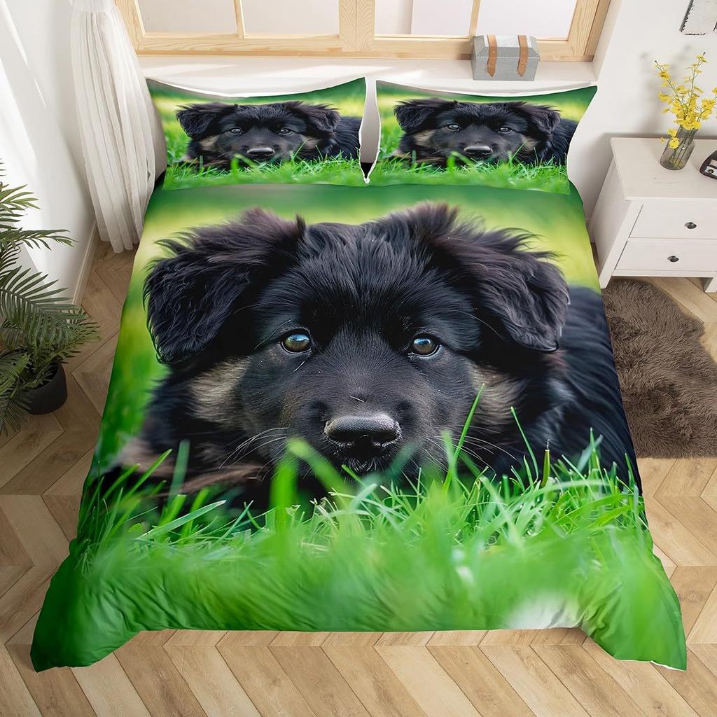 German Shepherd Printed Duvet Set Comfort Animal Digital Printed Four Seasons Bedding Set