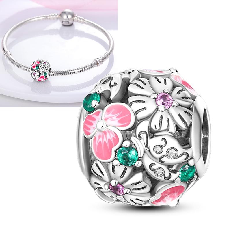 New Copper Charms Beads Sunflower Flower Daisy Original Charm Pendant Fit Charm Bracelets Diy Jewelry Birthday Gift