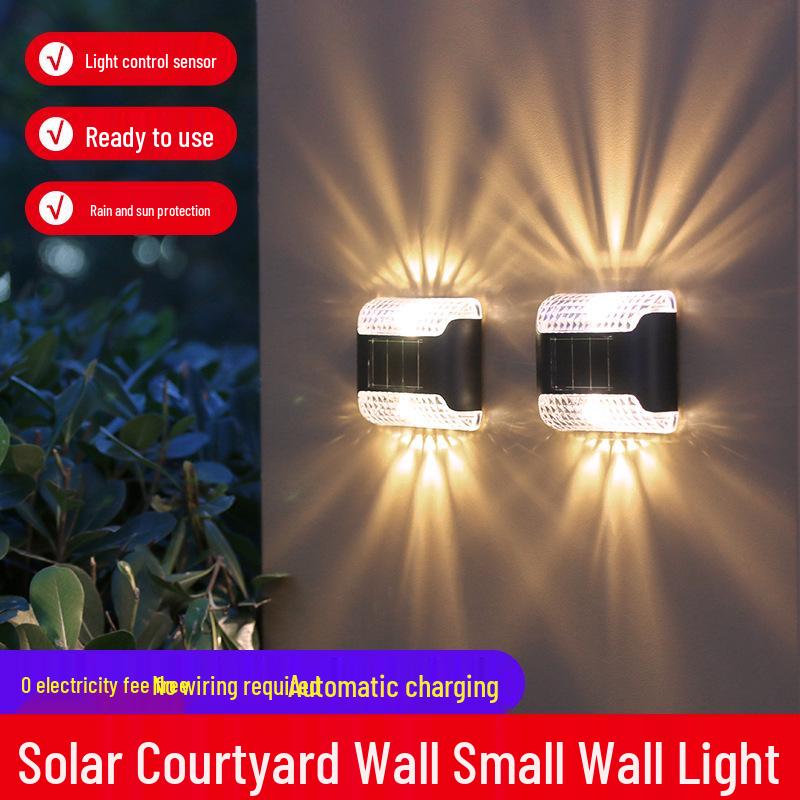 Waterproof Solar Wall Light for Outdoor Garden Courtyard - Up & Down Lighting Decorative Night Light
