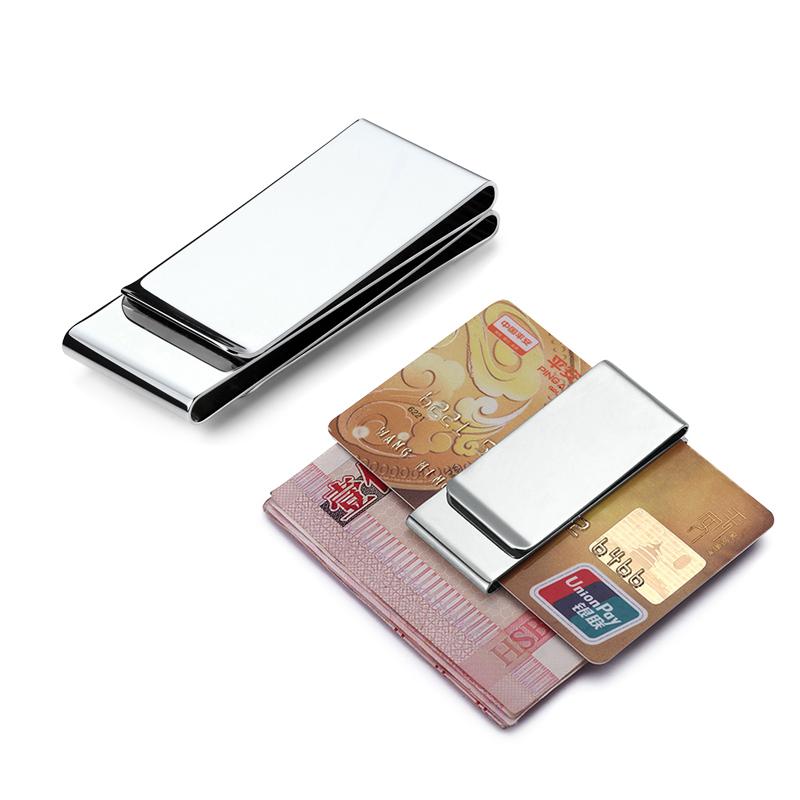 Quality Stainless Steel Metal Money Clip Fashion Brass Cash Clips Bank Card Money Holder Wallet Multifunctional Bill Steel Clamp