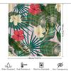 Bright Floral Green Leaves Shower Curtain For Bathroom Decor In Pink And Yellow Taurusduan Brand Home Accessories