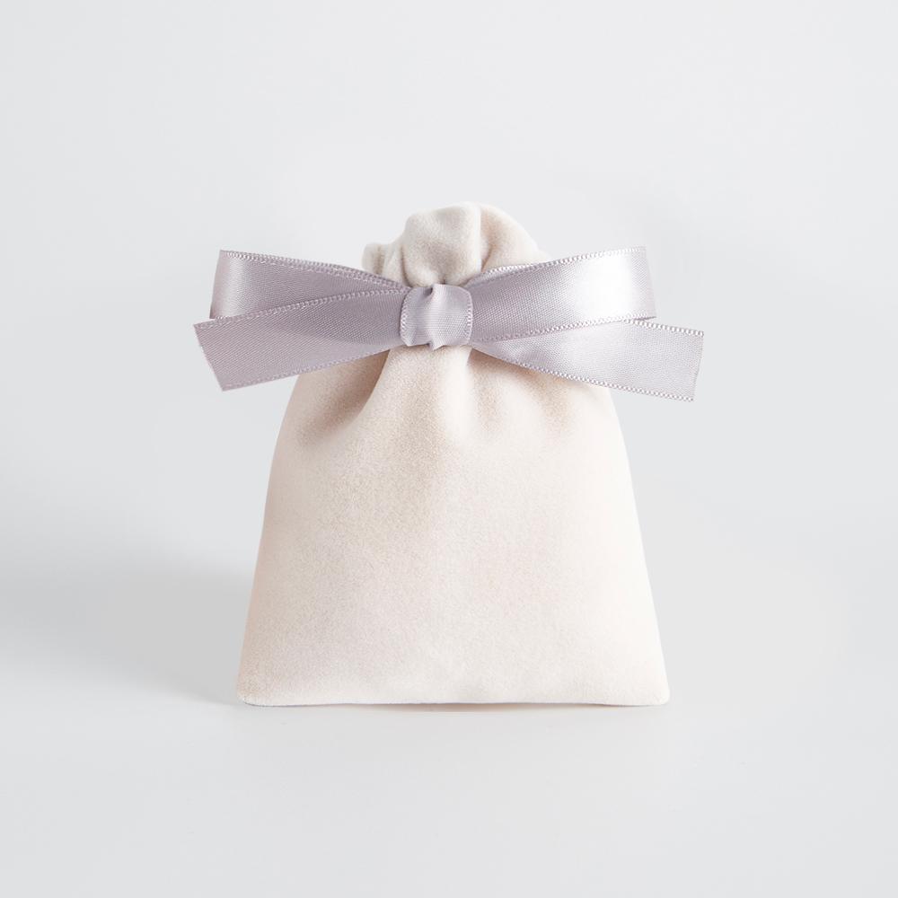 5pcs/Lot Bulk Beige Velvet Pouches Ribbon Jewelry Packing Display Storage For Wedding Candy Gift Travel Drawstring Dust Bags