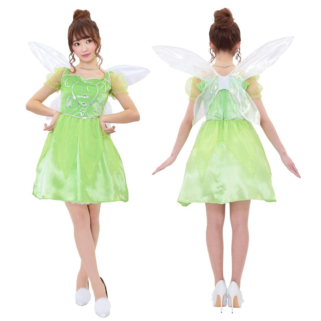 Clearstone Halloween Wonder Fairy Girl Cosplay Kostyme, Grønn, Dame