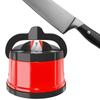 Mini suction cup knife sharpener for home kitchens, tungsten steel double-sided whetstone, knife sharpener with suction cup positioning tool.