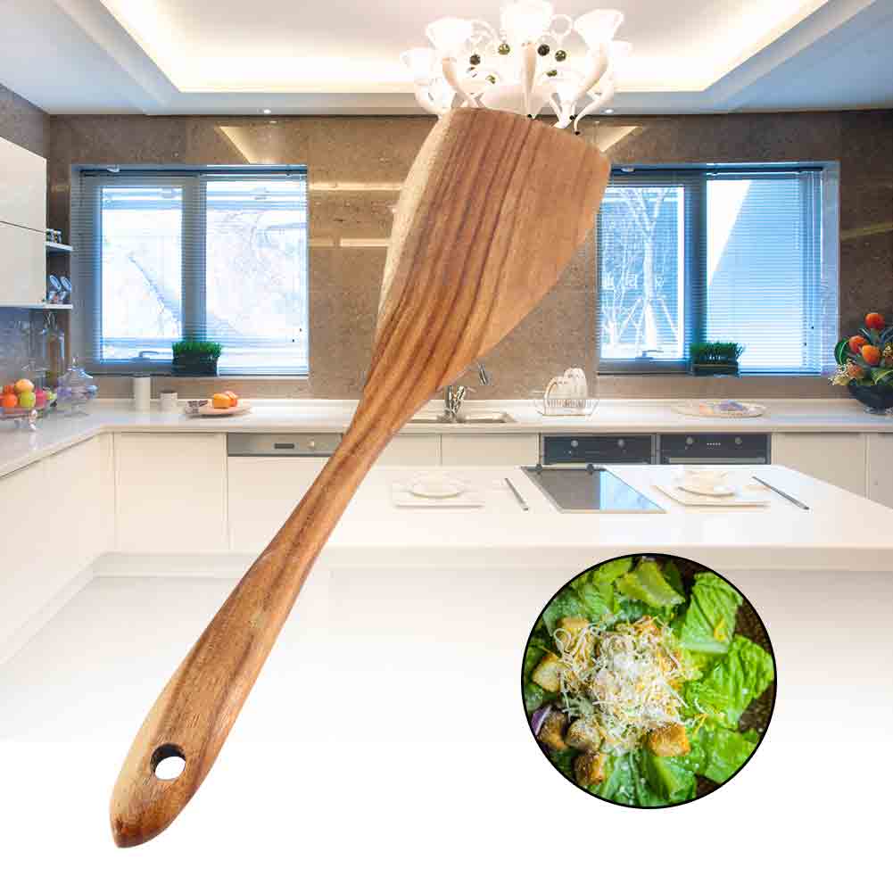 

Natural Wooden Spatula Turner Fried Shovel Cooking Kitchen Utensils Shovel (31.5*7.5cm)