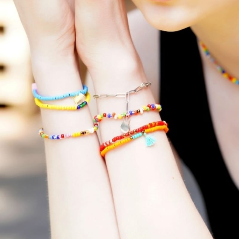 BONBEAU Mix and Match Layered Candy Beads Bracelet