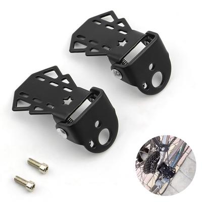 Set of 2 Bicycle Steps Gear Guards for Bicycles Thick Hub Steps Alloy Durable Universal Cycle Steps Black Foot Pedal Custom Parts