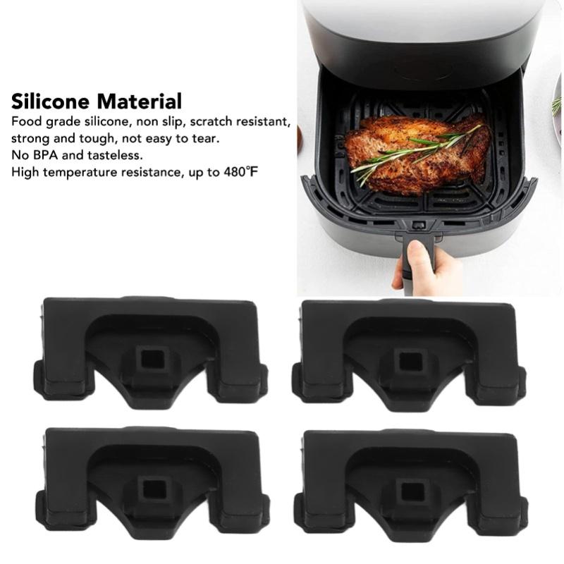 8PCS Fryer Silicone Bumper Fryer Replacement Silicone Bumper Parts Silicone Tabs For Instant Vortex 6qt