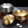 Thickened Stainless Steel Bowl High Footed Soup Bowl Tableware Korean Ramen Bowl  Children Use