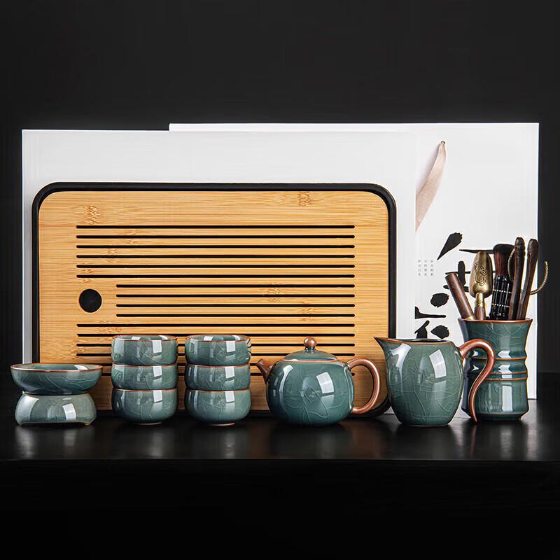 Qixuanyuan Ge Kiln Ceramic Kung Fu Tea Set