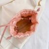 Quilted Bags Mini Puffer Crossbody Bag Puffy Purse for Women Drawstring Clutch Bag Small Shoulder Purse